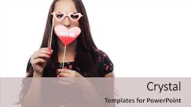  Presentation with ready - PPT layouts having college readiness - attractive playful young woman ready background and a light gray colored foreground