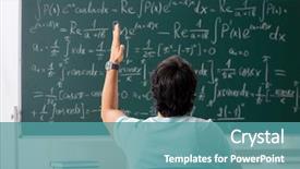  Presentation with young college student diagnosis of chlamydia - Colorful presentation theme enhanced with college readiness - young male student mathematician backdrop and a  colored foreground