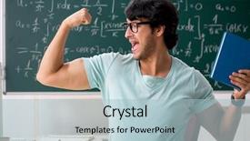  Presentation with young college student diagnosis of chlamydia - Cool new presentation theme with college readiness - young male student mathematician backdrop and a light blue colored foreground