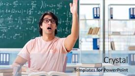  Presentation with young college student diagnosis of sti - Presentation theme enhanced with college readiness - young male student background and a light blue colored foreground