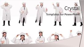  Presentation with graduation - Cool new PPT layouts with college readiness - young man ready for university backdrop and a  colored foreground