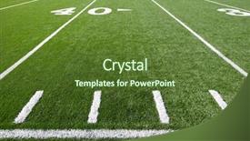  Presentation with soccer field - Presentation theme having college soccer - new astro turf foot ball background and a tawny brown colored foreground