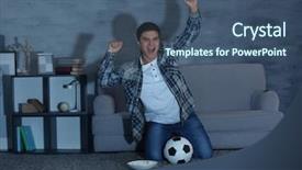  Presentation with dallas cowboys football - Audience pleasing slide deck consisting of college soccer - teenager watching football match late backdrop and a  colored foreground