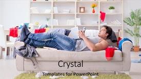  Presentation with ways working - PPT layouts having college soccer - young man working studying background and a mint green colored foreground