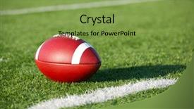  Presentation with football field - Colorful slide set enhanced with college sports - american football on the field backdrop and a seafoam green colored foreground