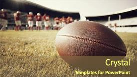  Presentation with college football - Slide deck with college sports - close up of an american background and a tawny brown colored foreground