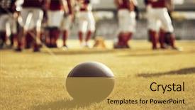  Presentation with college football - PPT layouts having college sports - close up of an american background and a yellow colored foreground