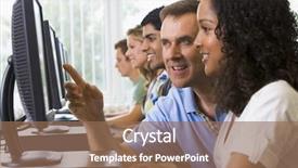  Presentation with self esteem for a college student - Audience pleasing PPT theme consisting of college student in a computer backdrop and a coral colored foreground