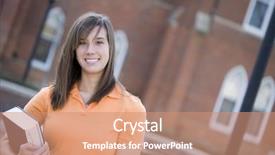  Presentation with college campus - Presentation design consisting of college student on campus background and a  colored foreground