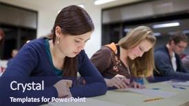  Presentation with color full - Slides featuring cameraman and sound recordist background and a tawny brown colored foreground