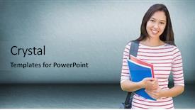  Presentation with animation - Amazing slide set having college student with books backdrop and a  colored foreground