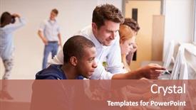  Presentation with college students - Presentation consisting of walking on the edge silhouette background and a dark gray colored foreground.