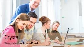  Presentation with professor - Theme having college supervised by professor background and a coral colored foreground