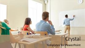  Presentation with high school students - Amazing slide set having college teachers - education high school learning teaching backdrop and a coral colored foreground