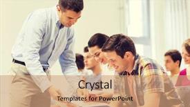  Presentation with education teamwork - Amazing slide deck having college teachers - education high school teamwork backdrop and a coral colored foreground