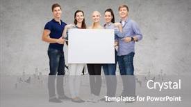  Presentation with board of education - Colorful PPT theme enhanced with college templates - education advertisement sale and people backdrop and a gray colored foreground