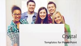  Presentation with school board - Audience pleasing slide deck consisting of college templates - education concept - group backdrop and a  colored foreground