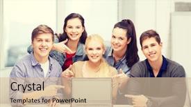  Presentation with technology education - Slides having college templates - education technology advertisement and internet background and a lemonade colored foreground