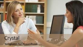  Presentation with college - PPT layouts featuring college tutor with student background and a coral colored foreground