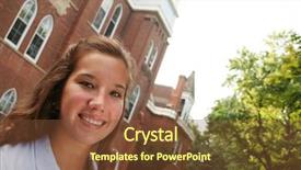  Presentation with college - Presentation design with college background and a tawny brown colored foreground