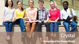  Presentation with student nurse teaching university - Cool new theme with collegue review - group of university students studying backdrop and a coral colored foreground
