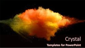  Presentation with black abstract - PPT theme enhanced with collision-of-colored-powder-isolated background and a wine colored foreground