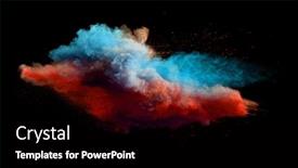  Presentation with black abstract - PPT theme featuring collision-of-colored-powder-isolated background and a black colored foreground