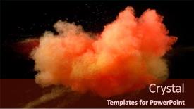  Presentation with black abstract - Presentation having collision-of-colored-powder-isolated background and a tawny brown colored foreground