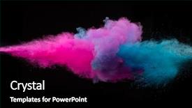  Presentation with collision - Slide deck having collision of two colored powders background and a black colored foreground