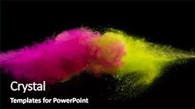  Presentation with collision - Amazing slide set having collision of two colored powders backdrop and a black colored foreground