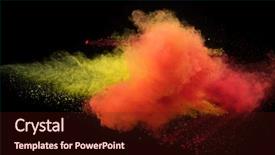  Presentation with black abstract - Beautiful theme featuring collision of two colored powders backdrop and a wine colored foreground