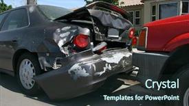  Presentation with car accident - Colorful presentation enhanced with car accident backdrop and a dark gray colored foreground
