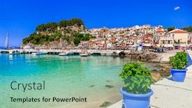  Presentation with safari park beautiful wildlife animal - Slide set having coloful-beautiful-town-parga-perfect background and a seafoam green colored foreground