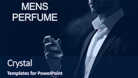  Presentation with cologne - Theme featuring cologne and text on dark background and a navy blue colored foreground