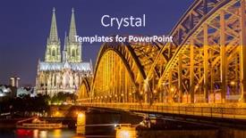  Presentation with cologne - Amazing presentation design having cologne cathedral and hohenzollern bridge cologne germany backdrop and a ocean colored foreground