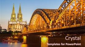  Presentation with cologne - Presentation enhanced with cologne cathedral and hohenzollern bridge cologne germany background and a wine colored foreground