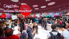  Presentation with world trade - Colorful presentation theme enhanced with cologne-germany-september-19-2014 backdrop and a tawny brown colored foreground