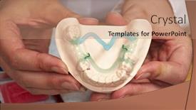  Presentation with modeling - Beautiful slides featuring cologne-march-22-demonstration backdrop and a coral colored foreground