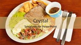  Presentation with colombian exchange - Colorful presentation design enhanced with housekeeping set with towels and backdrop and a lemonade colored foreground