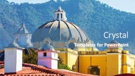  Presentation with architecture city - Slides having colonial-architecture-in-ancient-antigua background and a teal colored foreground
