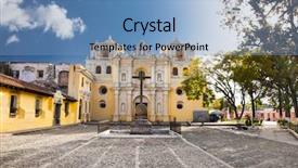  Presentation with colonial - Slide deck enhanced with colonial building - la merced church in central background and a light blue colored foreground