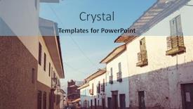  Presentation with colonial - Slides consisting of colonial-city-cusco-in-peru background and a light blue colored foreground