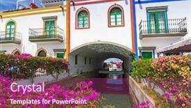  Presentation with architecture - Cool new presentation with colonial days - architecture of puerto de mogan backdrop and a violet colored foreground