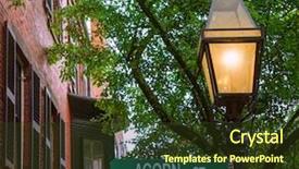  Presentation with colonial - Amazing slide set having colonial flag - acorn street beacon hill cobblestone backdrop and a tawny brown colored foreground