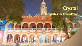  Presentation with mexico city - Amazing presentation having colonial flag - merida city town hall backdrop and a tawny brown colored foreground