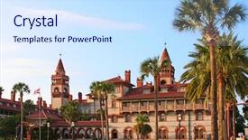  Presentation with museum - Cool new presentation design with colonial flag - st augustine city hall lightner backdrop and a sky blue colored foreground