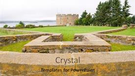  Presentation with colonial - Beautiful PPT layouts featuring colonial-pemaquid-state-historic-site backdrop and a gold colored foreground