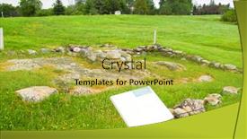  Presentation with colonial - Amazing PPT theme having colonial-pemaquid-state-historic-site backdrop and a yellow colored foreground