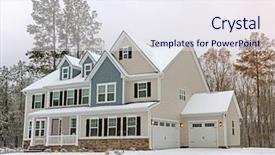  Presentation with colonial - Colorful PPT layouts enhanced with colonial style luxury home backdrop and a sky blue colored foreground