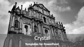  Presentation with macau - Audience pleasing presentation theme consisting of portugal colonies - ruins of st paul's backdrop and a gray colored foreground